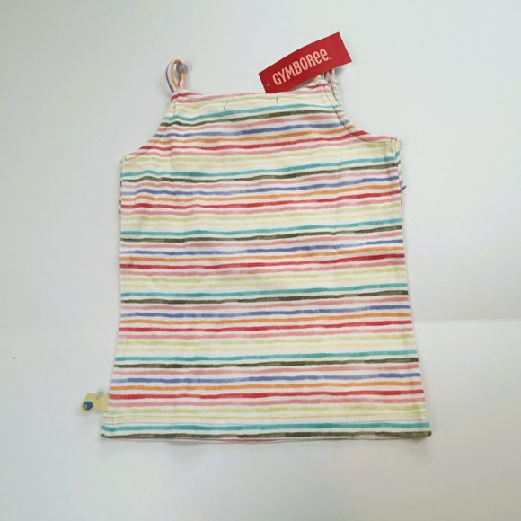 NWT Gymboree Girl Olive Green Capri Pant & Multi Stripe Tank Size 6 - Picture 7 of 7